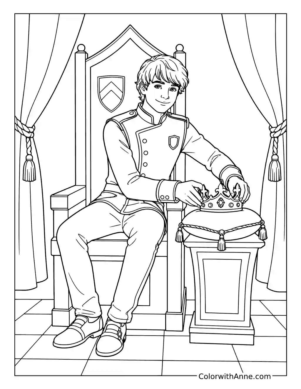 Ben with the Royal Crown coloring page