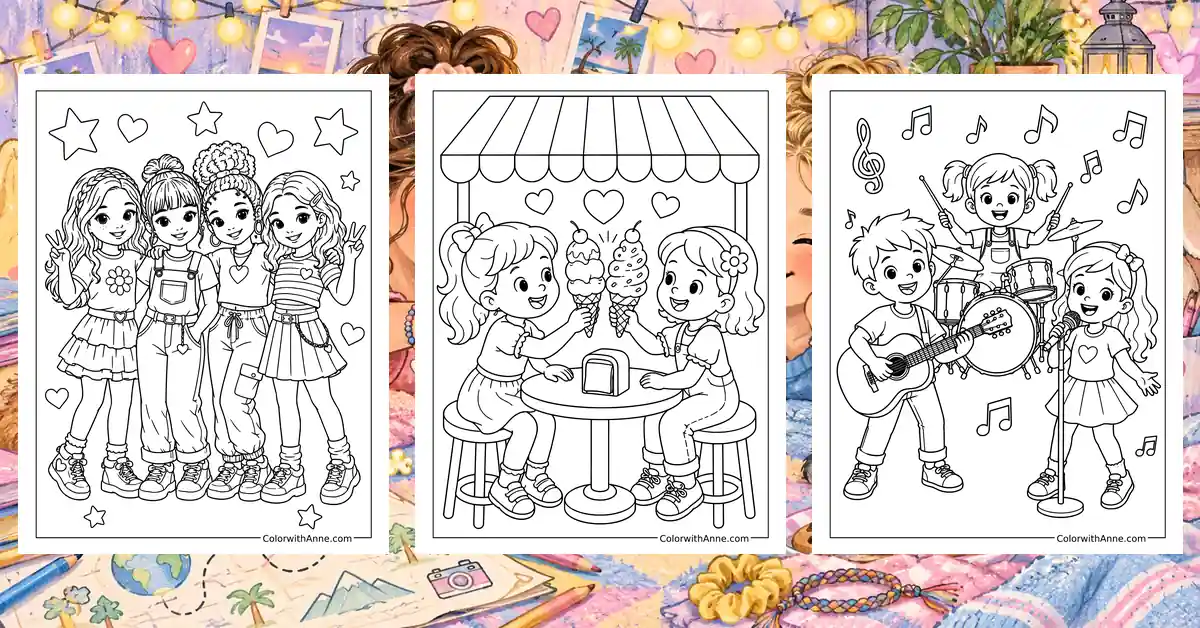 Best Friend Coloring Pages banner