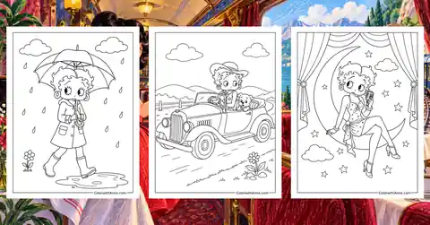 Betty Boop Coloring Pages banner