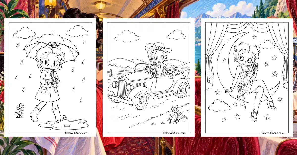 Betty Boop Coloring Pages banner