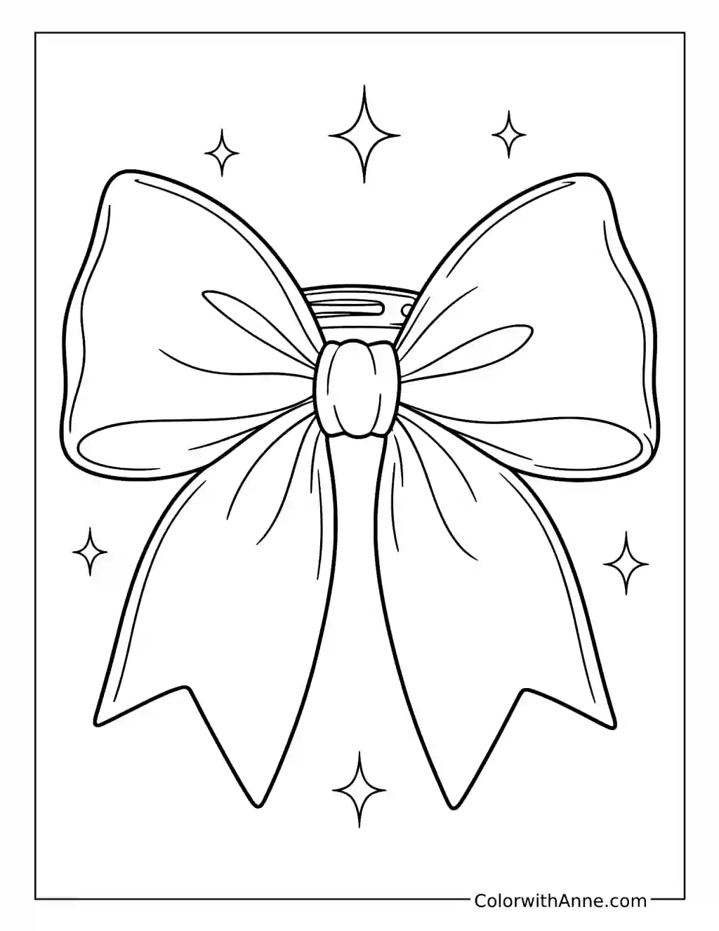 Big Satin Hair Bow coloring page