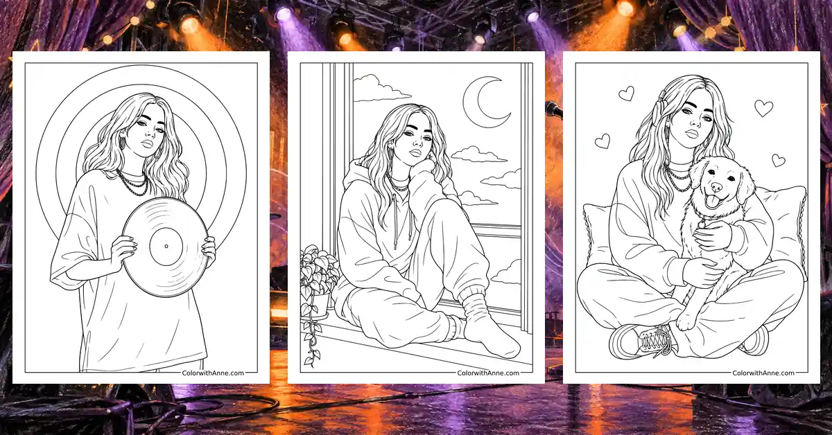 Billie Eilish Coloring Pages banner