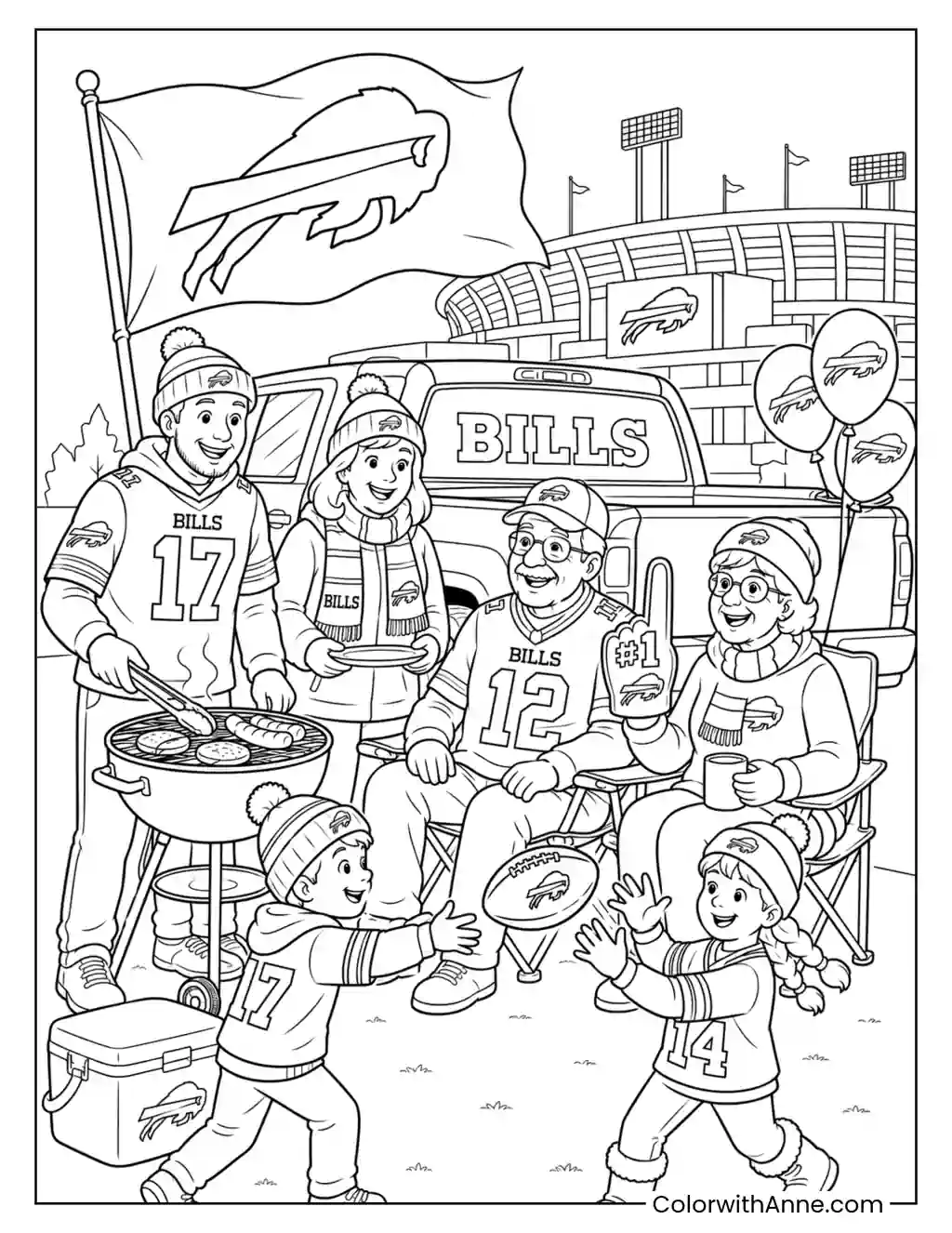 Bills Family Tailgate coloring page