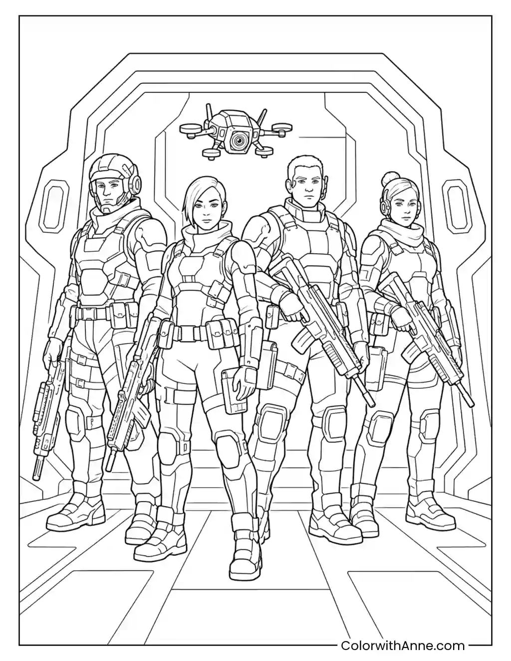 Black Ops Co-Op Strike Team coloring page