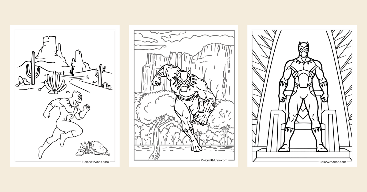 black panther coloring pages banner