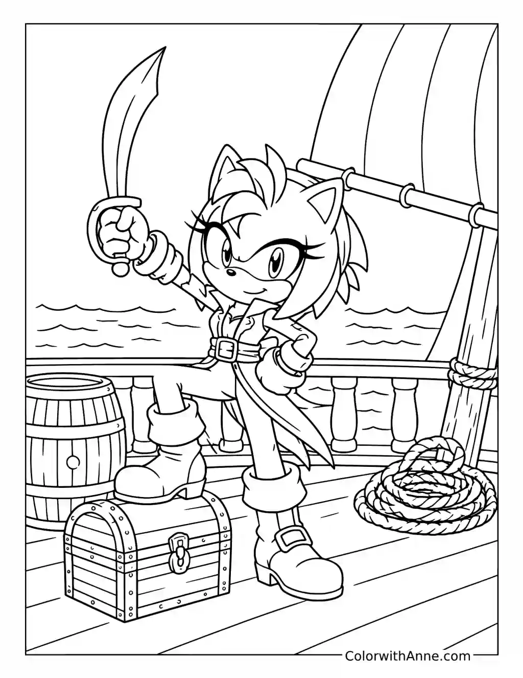 Black Rose Pirate Adventure coloring page