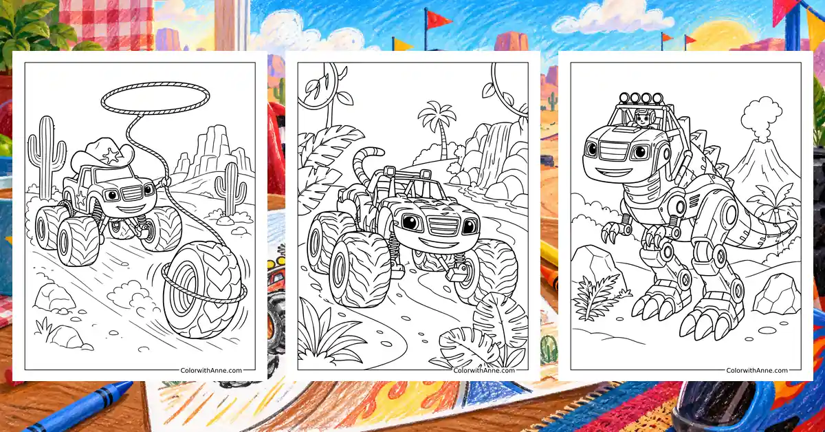 Blaze And The Monster Machines Coloring Pages banner