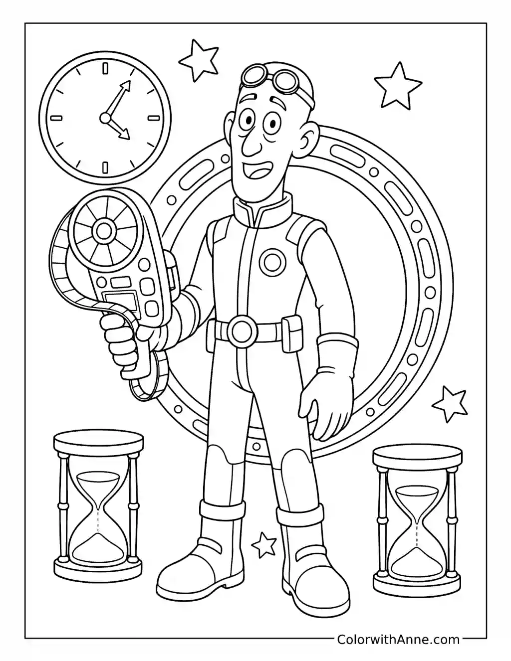 Blendin Blandin with a Time-Tape Device coloring page