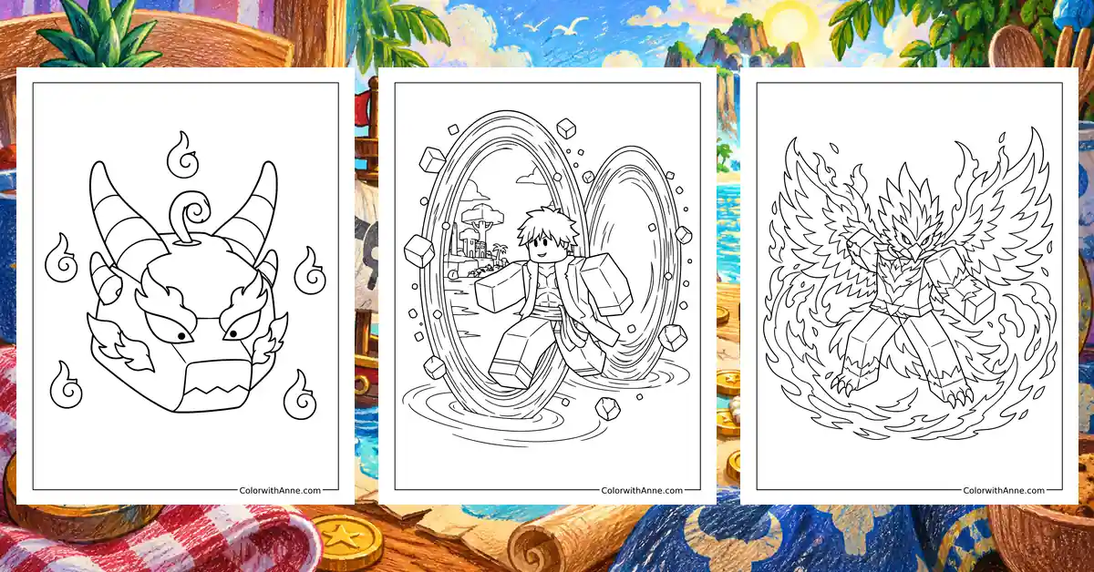 Blox Fruits Coloring Pages banner