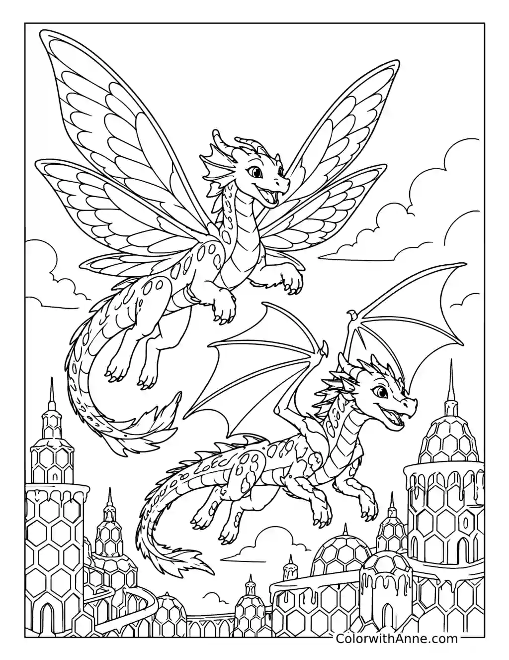 Blue and Cricket Escape the Hive coloring page