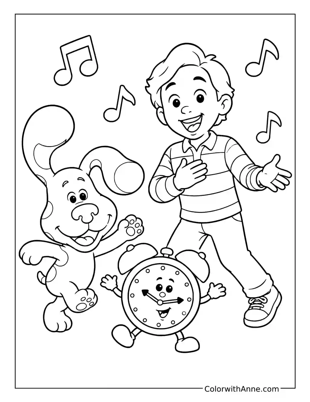 Blue's Music Time coloring page