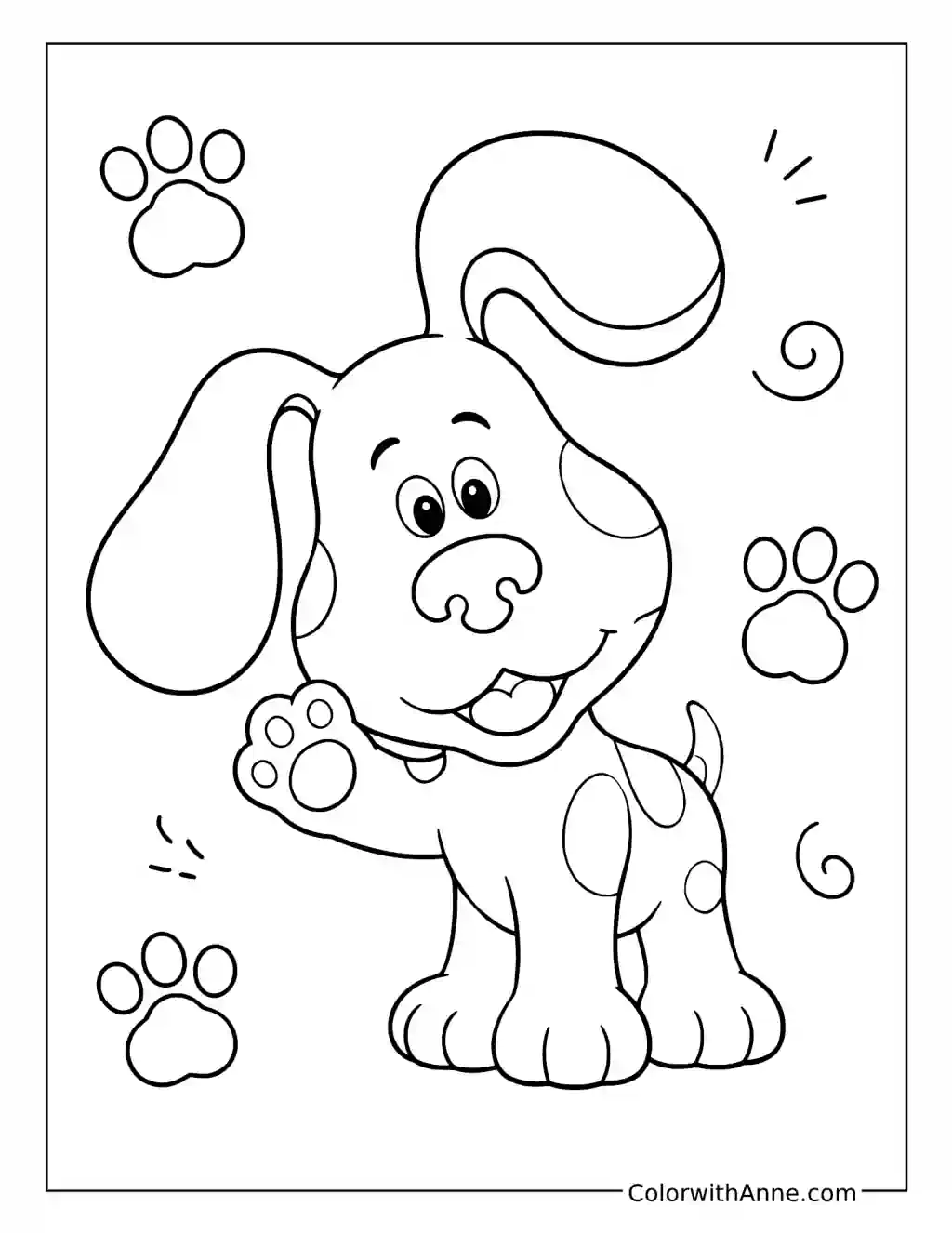 Blue Waves Hello coloring page