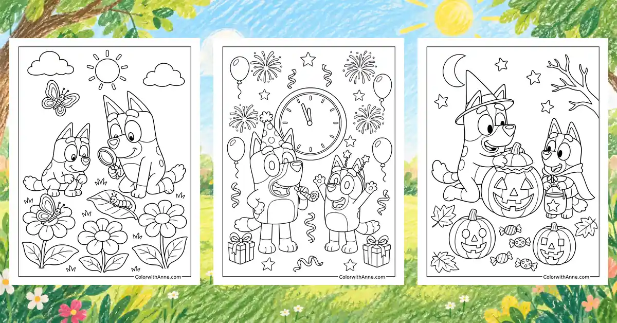 Bluey And Bingo Coloring Pages banner