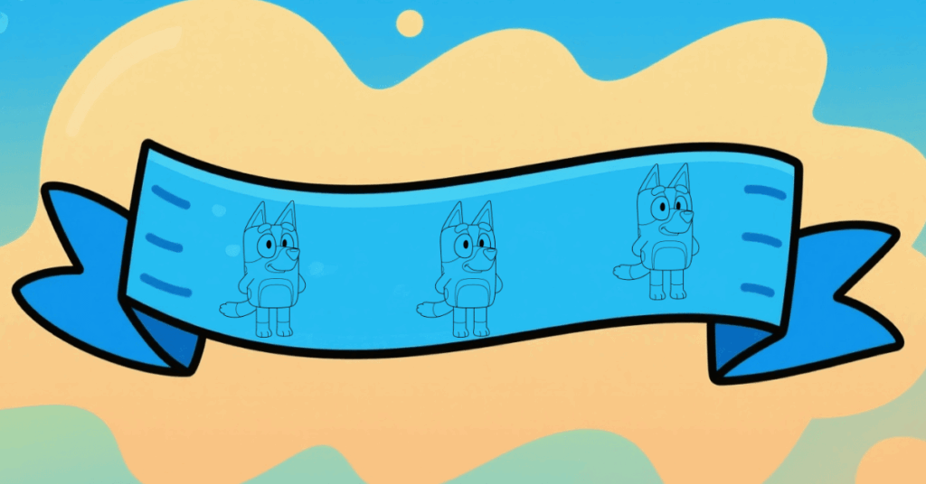 bluey coloring pages banner 2