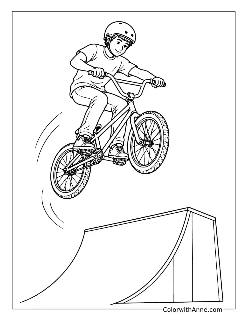 BMX Freestyle Jump coloring page