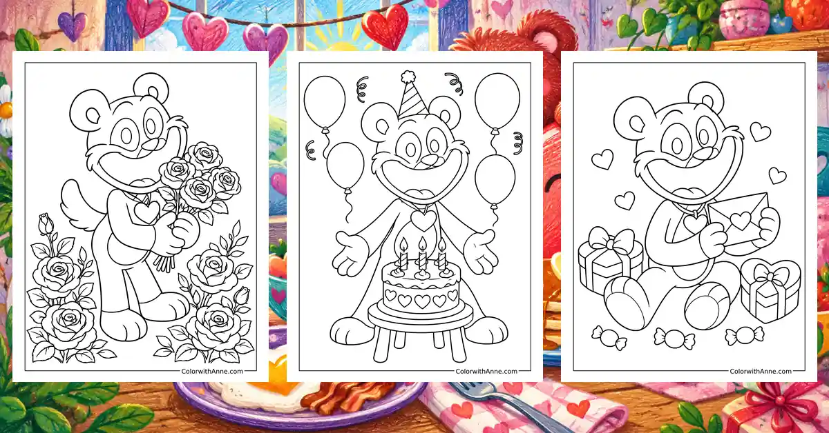 Bobby BearHug Coloring Pages banner