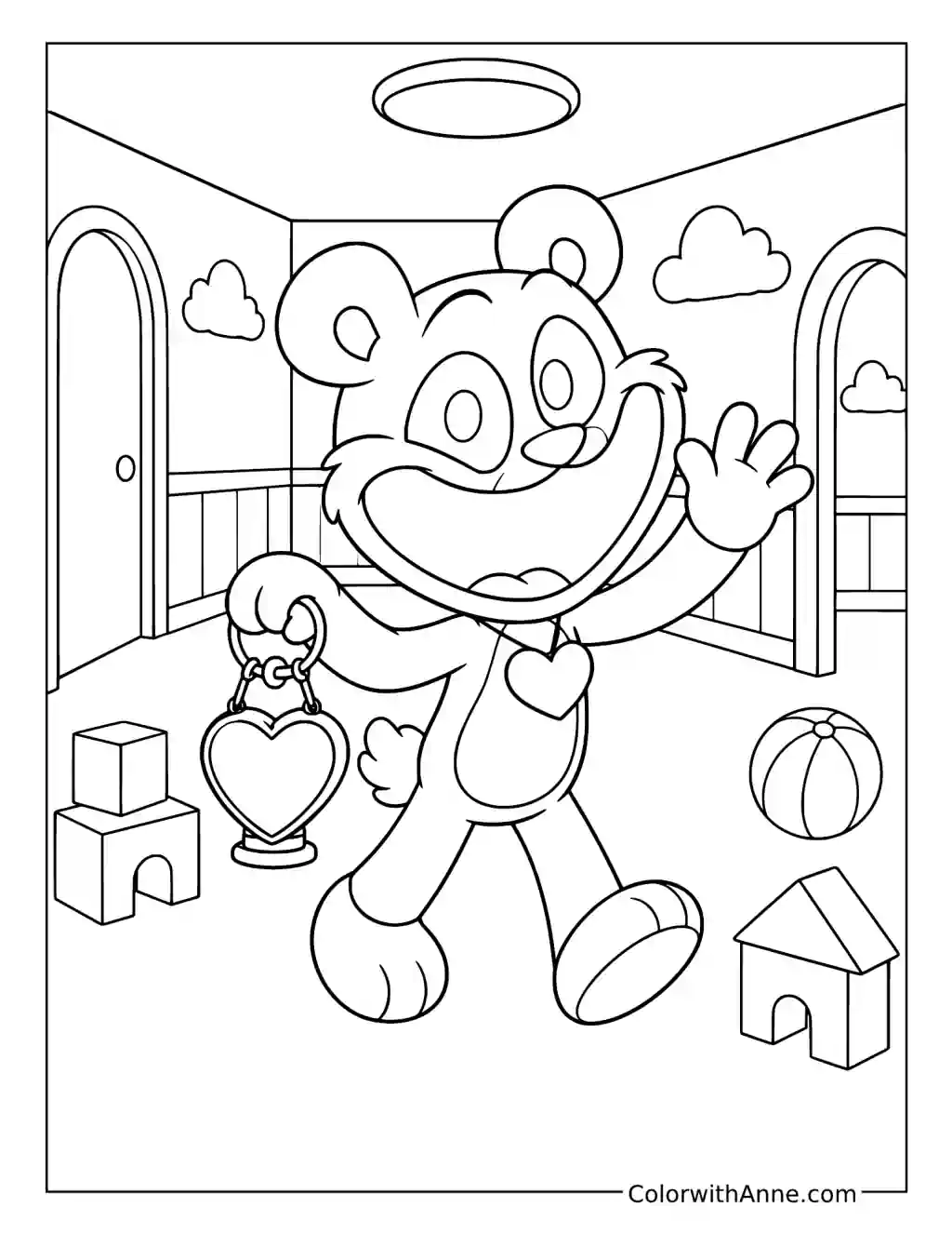 Bobby BearHug in Playcare coloring page