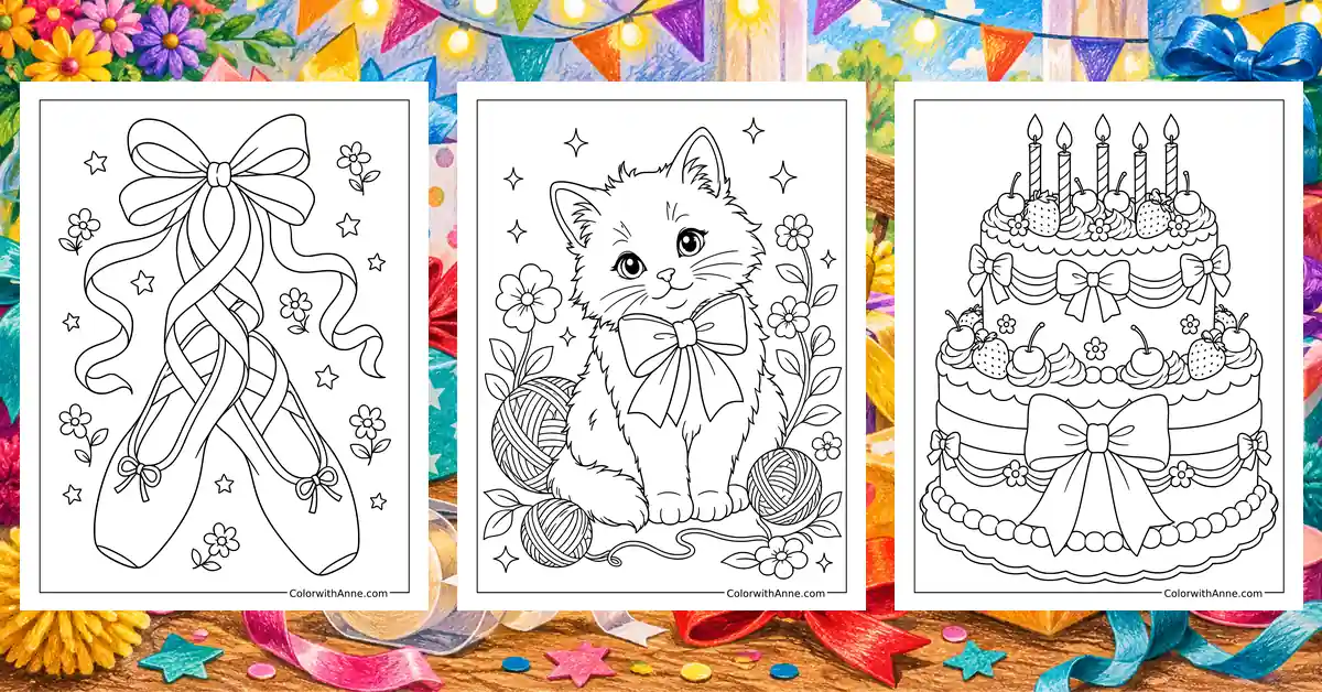 Bow Coloring Pages banner