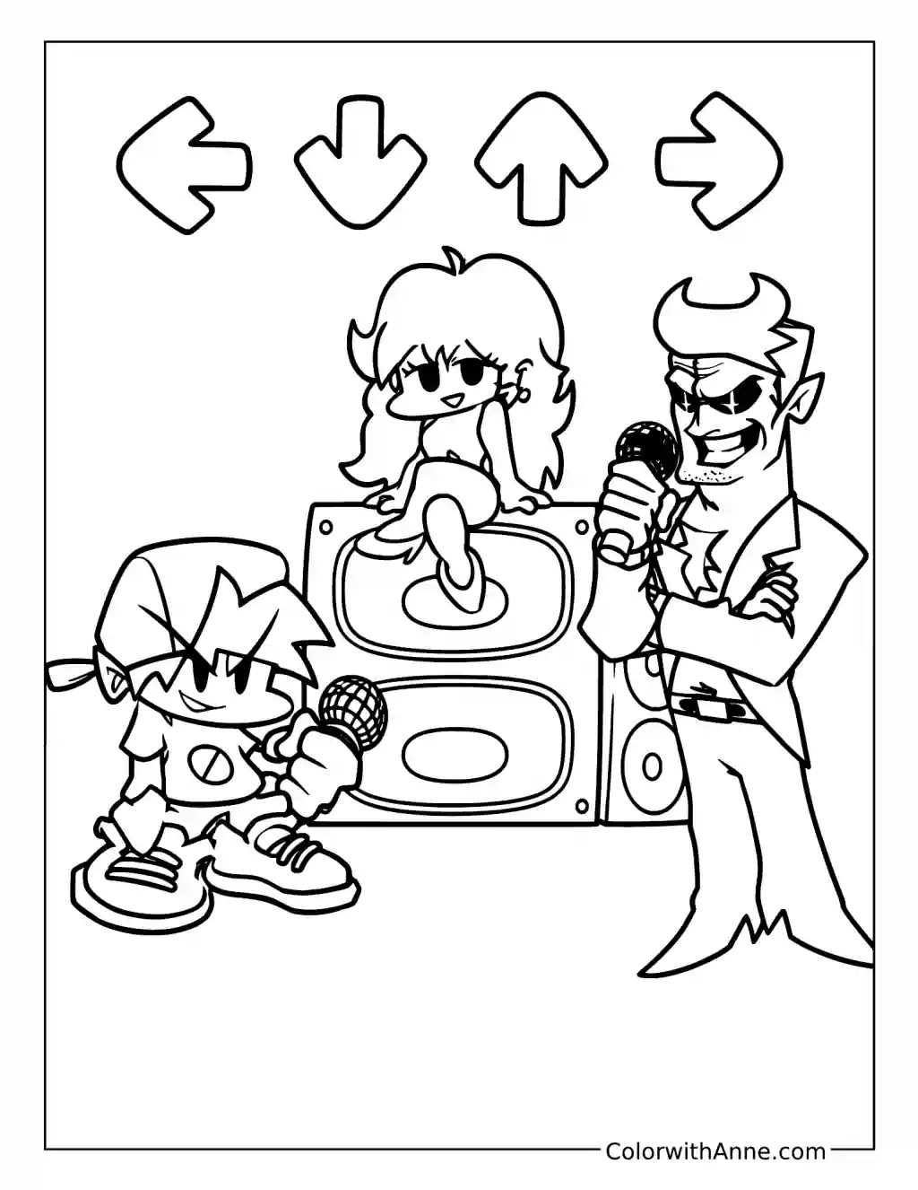 Boyfriend vs Daddy Dearest Rap Battle coloring page