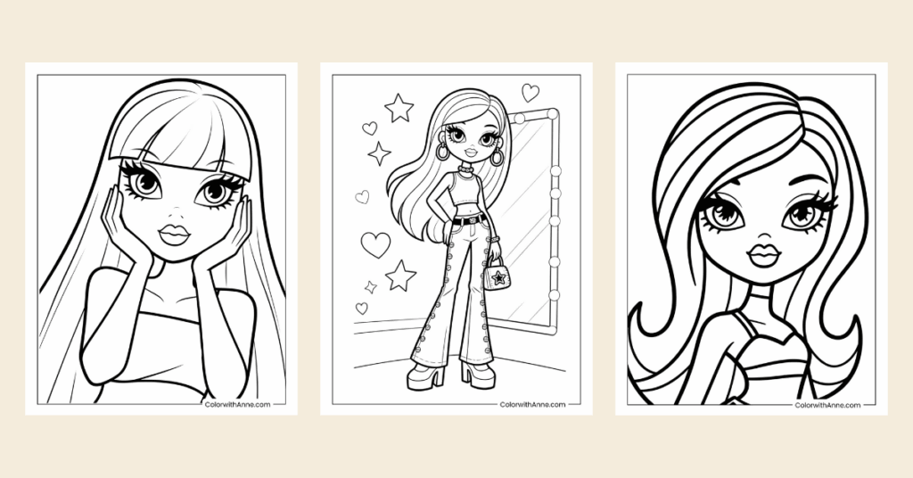 bratz coloring pages banner