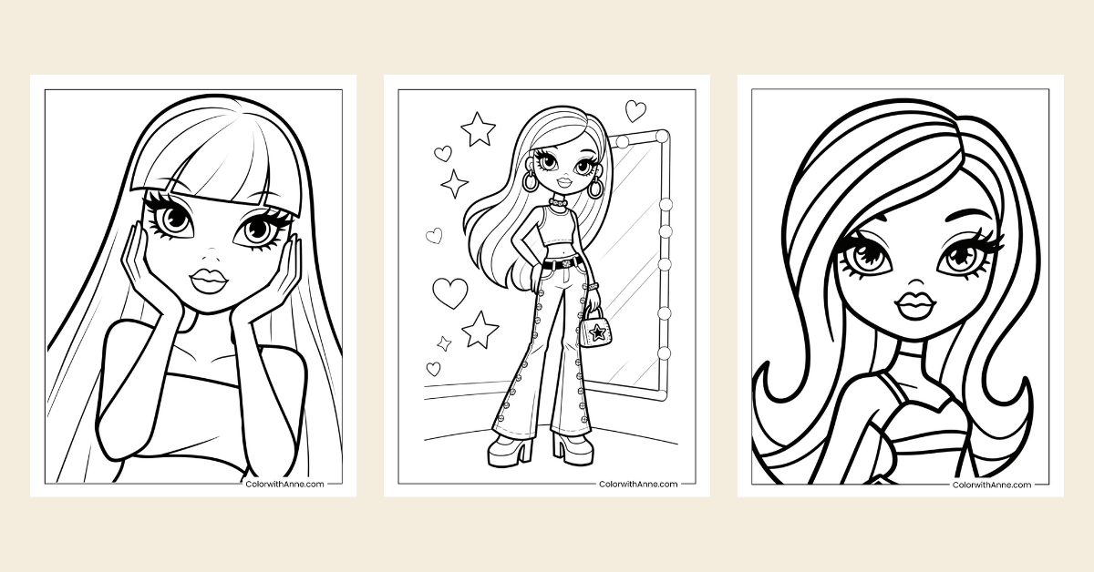 bratz coloring pages banner