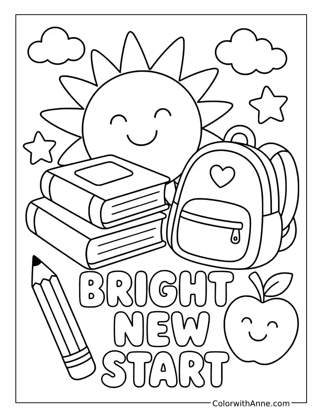 Bright New Start coloring page