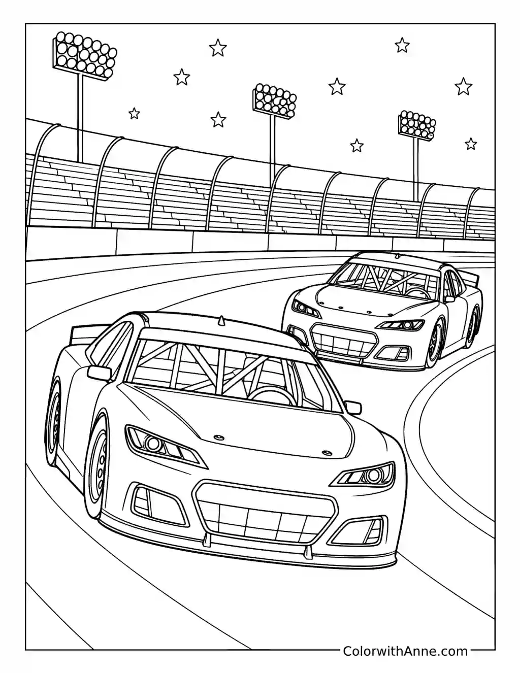 Bristol Night Race coloring page