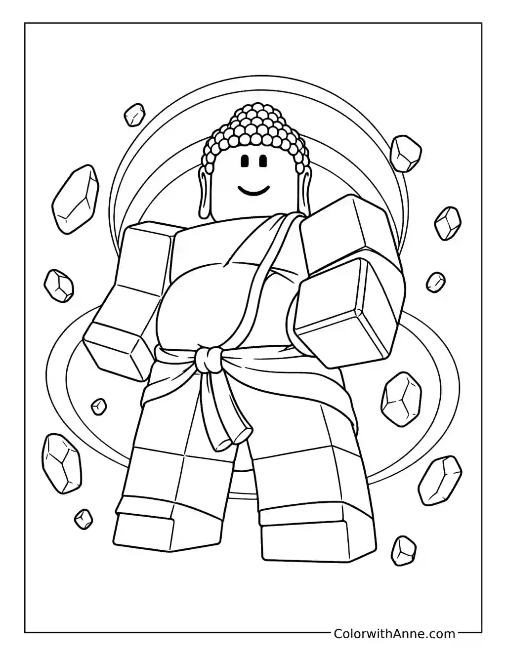 Buddha Transformation coloring page