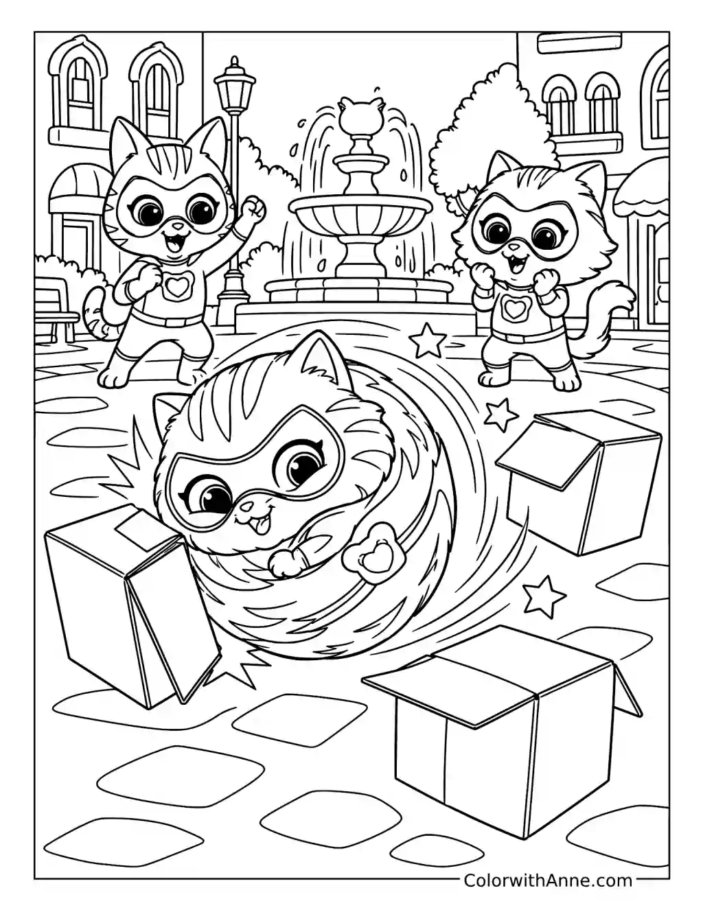 Buddy Furball Blitz coloring page
