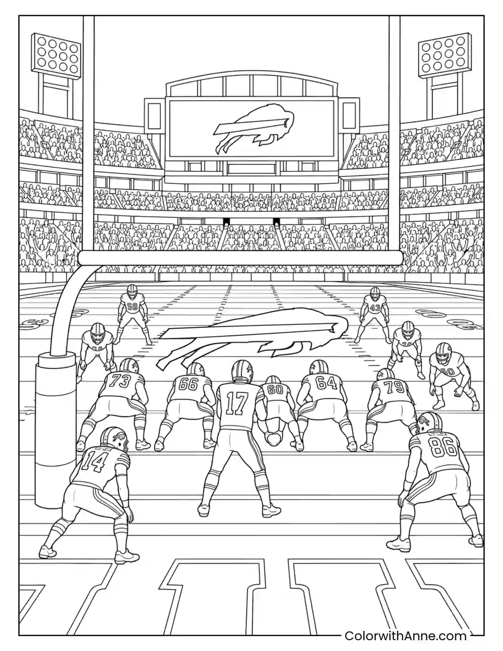 Buffalo Bills at Highmark Stadium coloring page