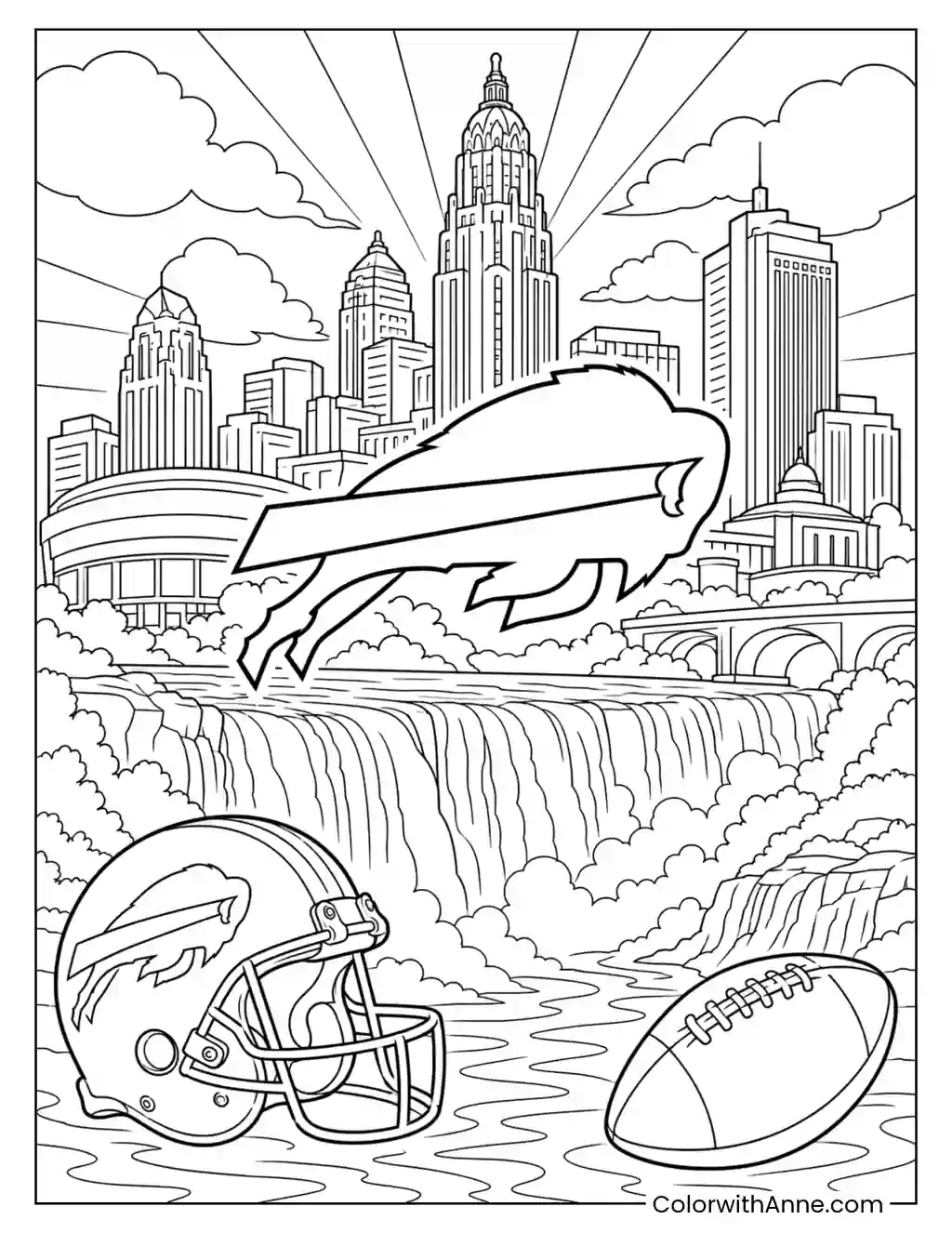 Buffalo Bills Pride coloring page