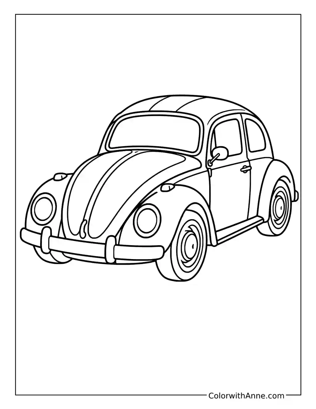 Bumblebee's Classic Beetle coloring page