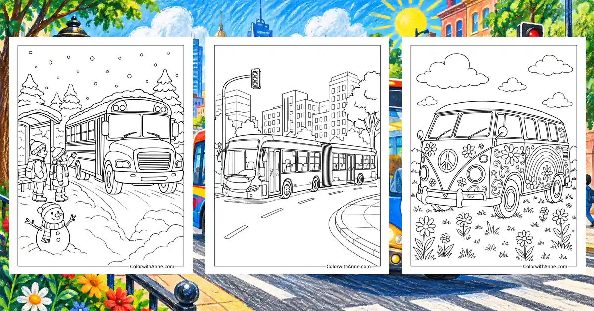Bus Coloring Pages banner