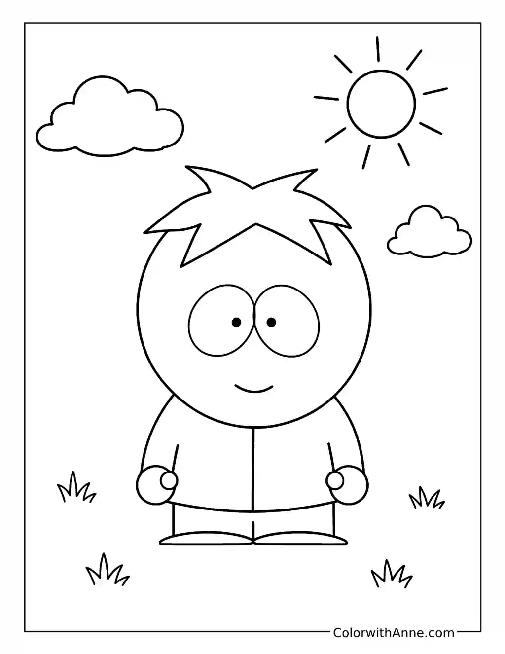 Butters Under a Sunny Sky coloring page