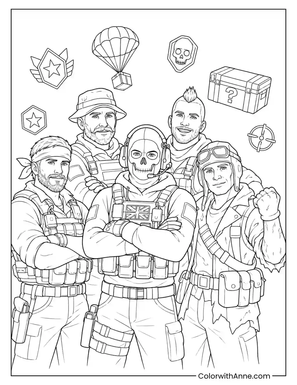 Call of Duty Heroes Celebration coloring page