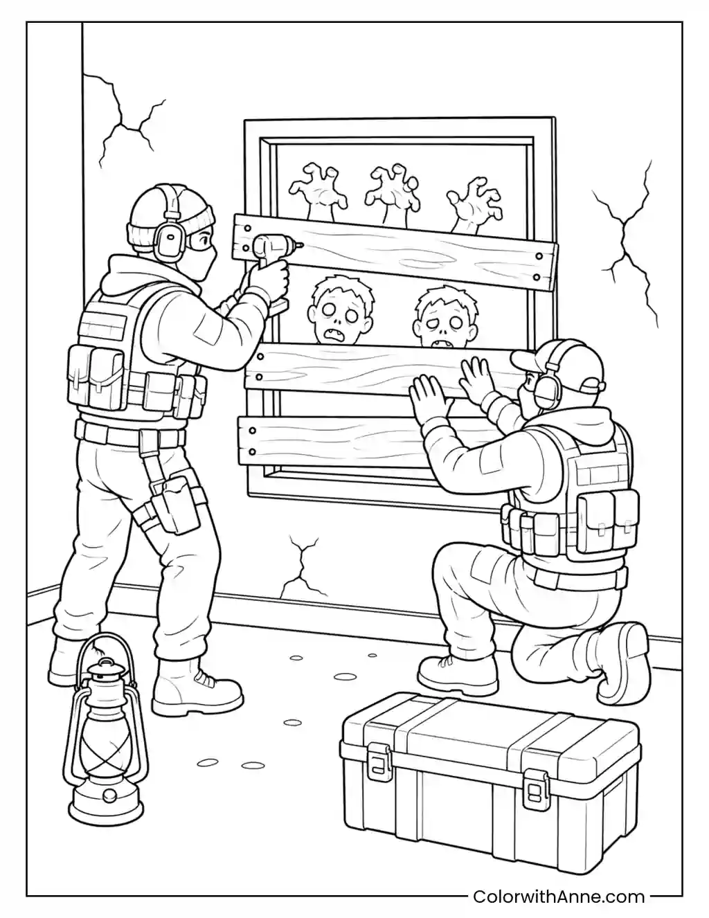 Call of Duty Zombies Survival coloring page