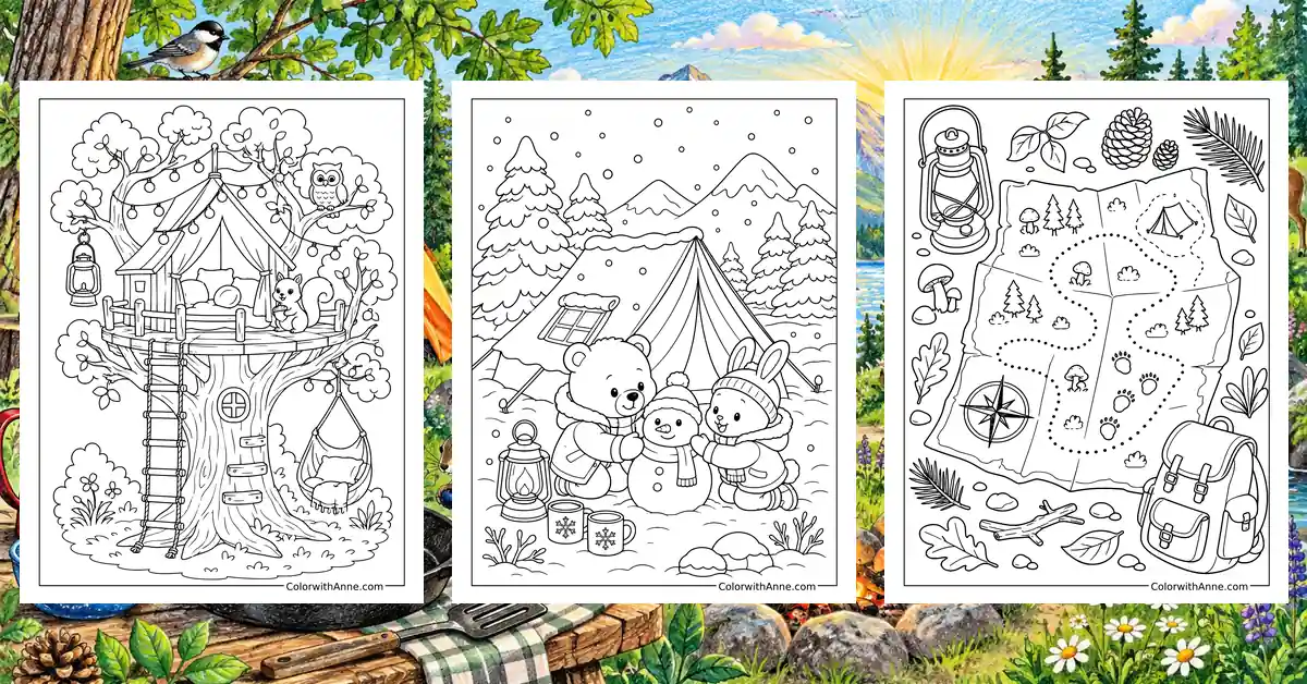 Camping Coloring Pages banner