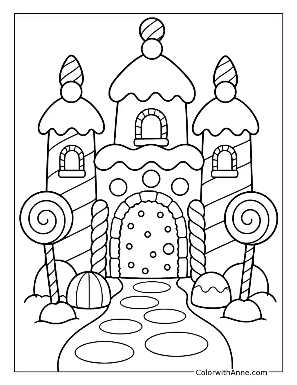 Candy Castle coloring page
