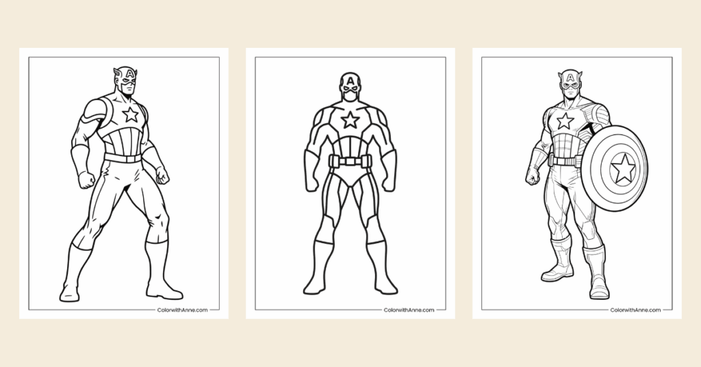 captain america coloring pages banner