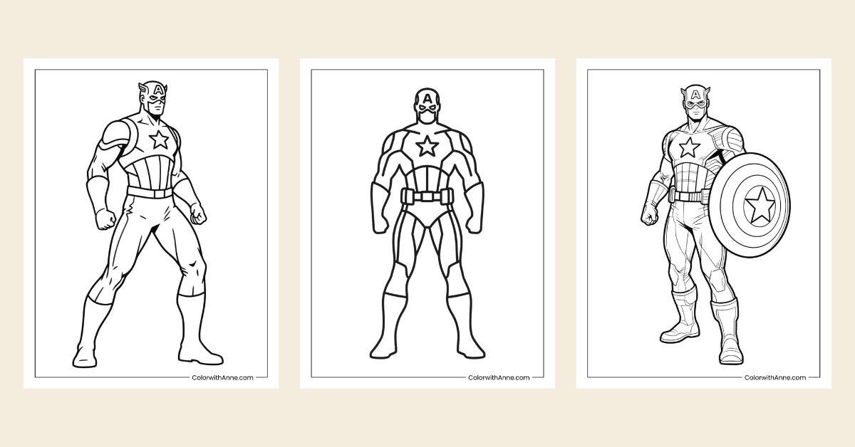 captain america coloring pages banner