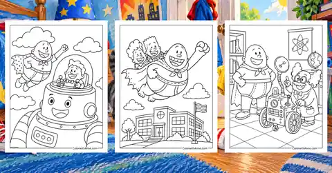 Captain Underpants Coloring Pages banner