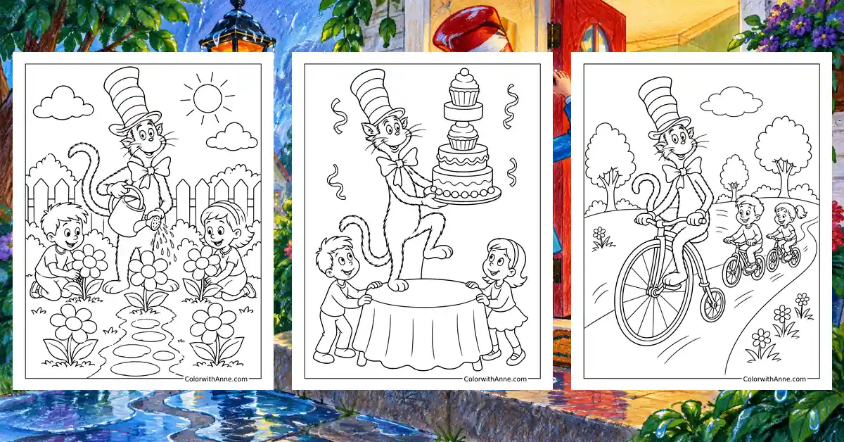 Cat In The Hat Coloring Pages banner