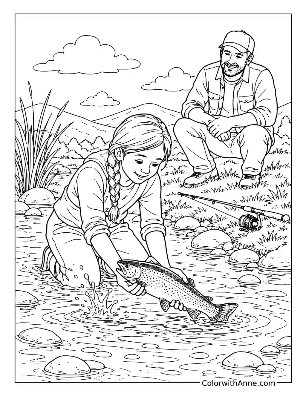 Catch and Release coloring page