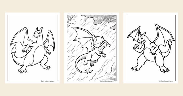 Charizard Coloring Pages (Free PDF Printables) - ColorwithAnne