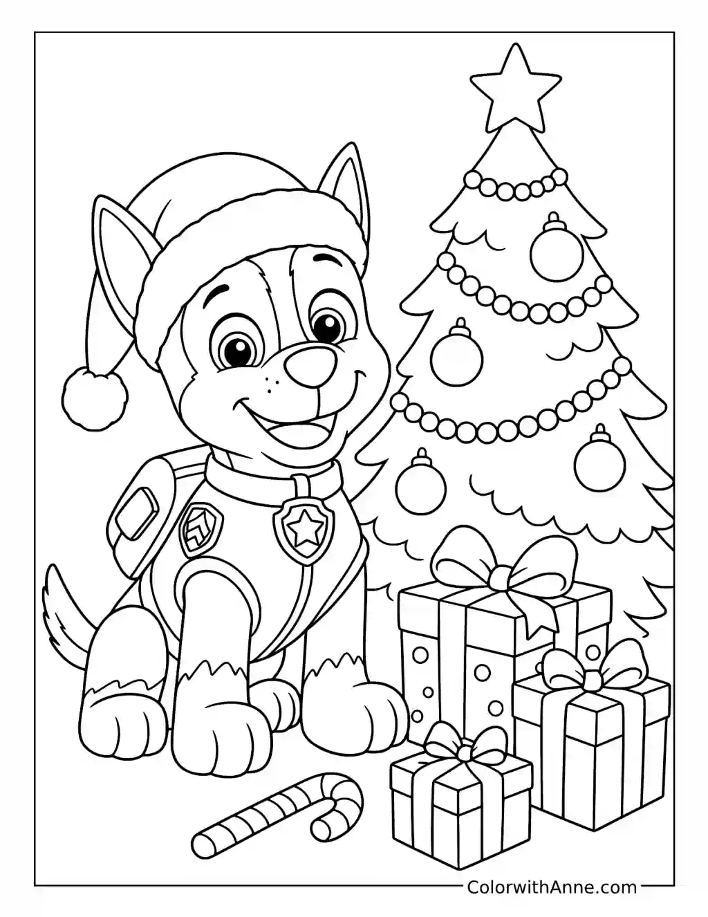 Chase Christmas Celebration coloring page