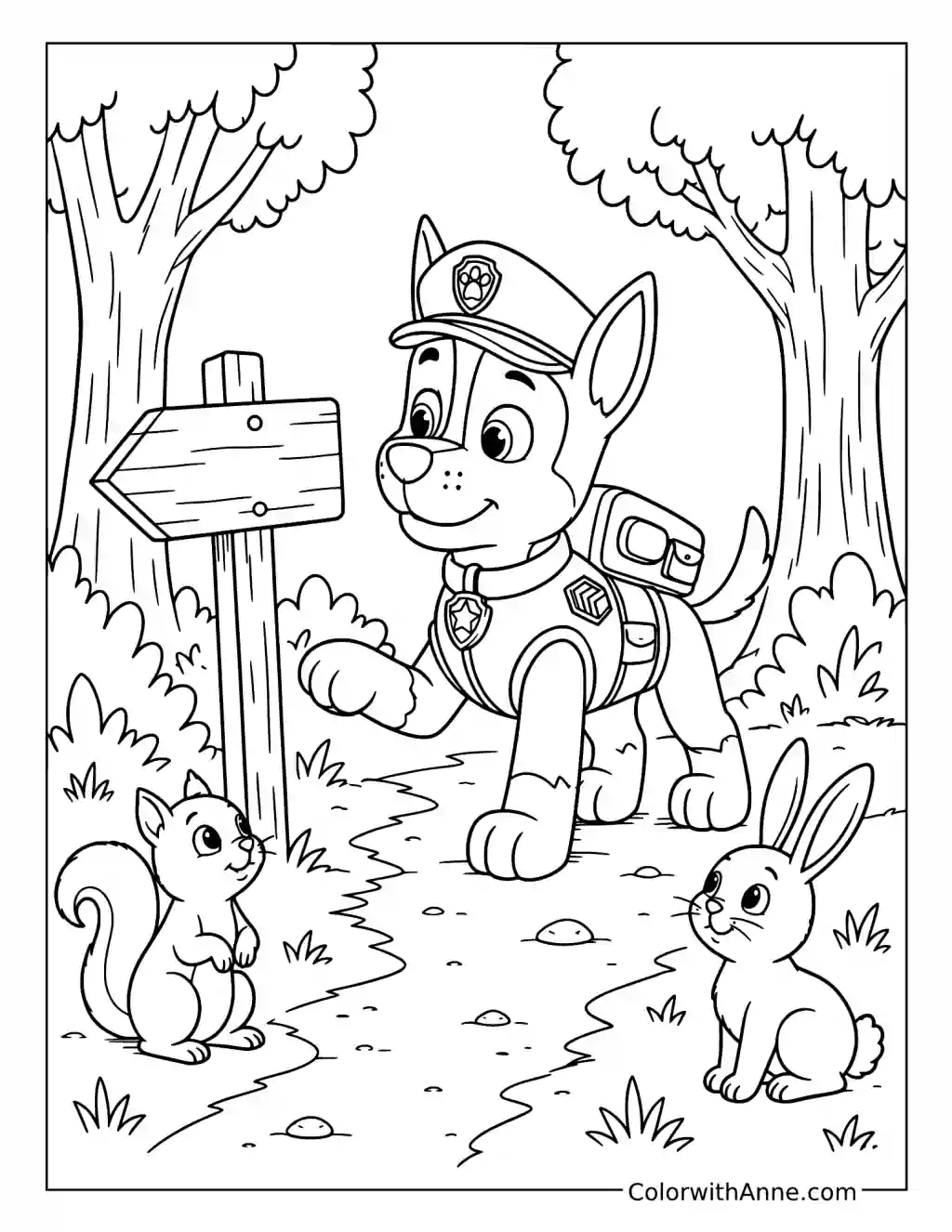 Chase Forest Patrol coloring page