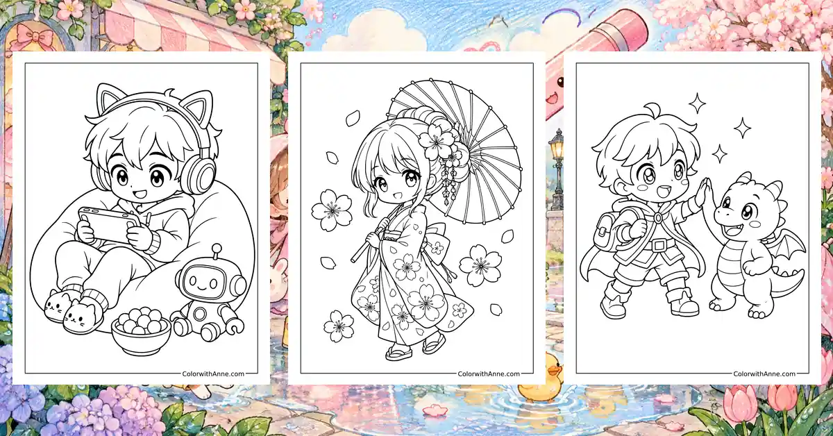 Chibi Coloring Pages banner
