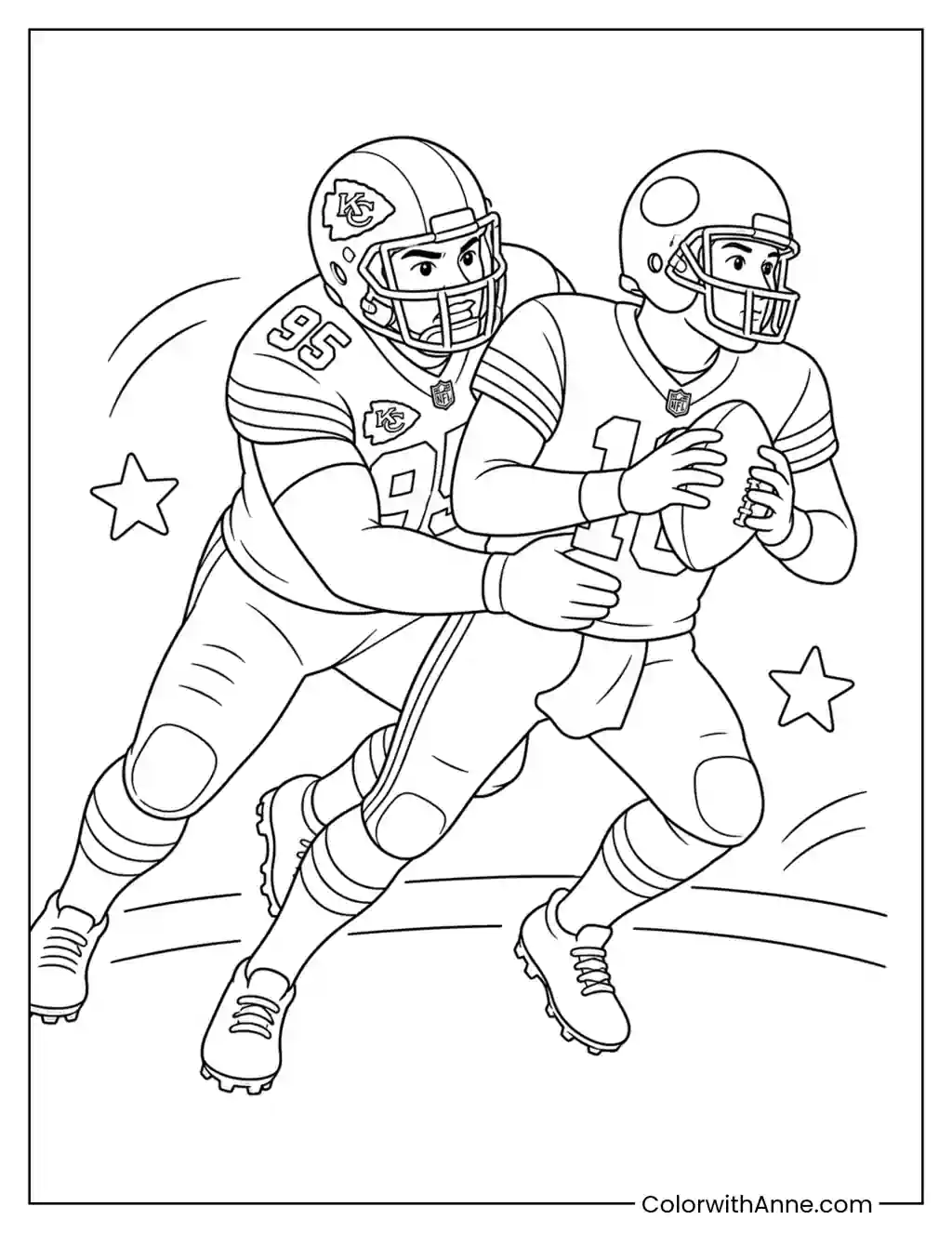Chiefs Defensive Sack coloring page