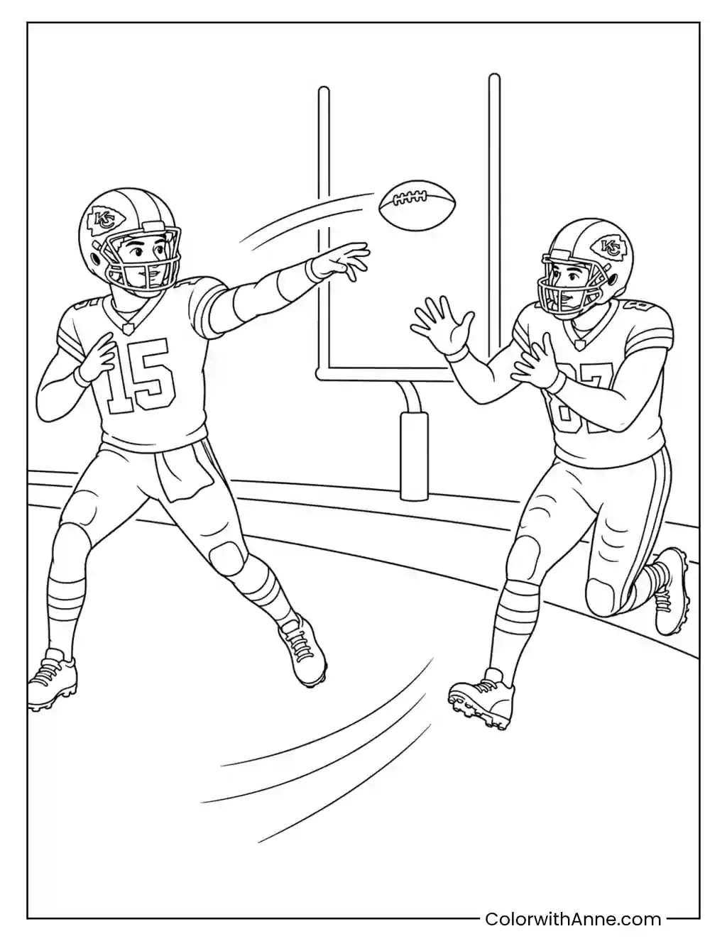 Chiefs Passing Practice coloring page