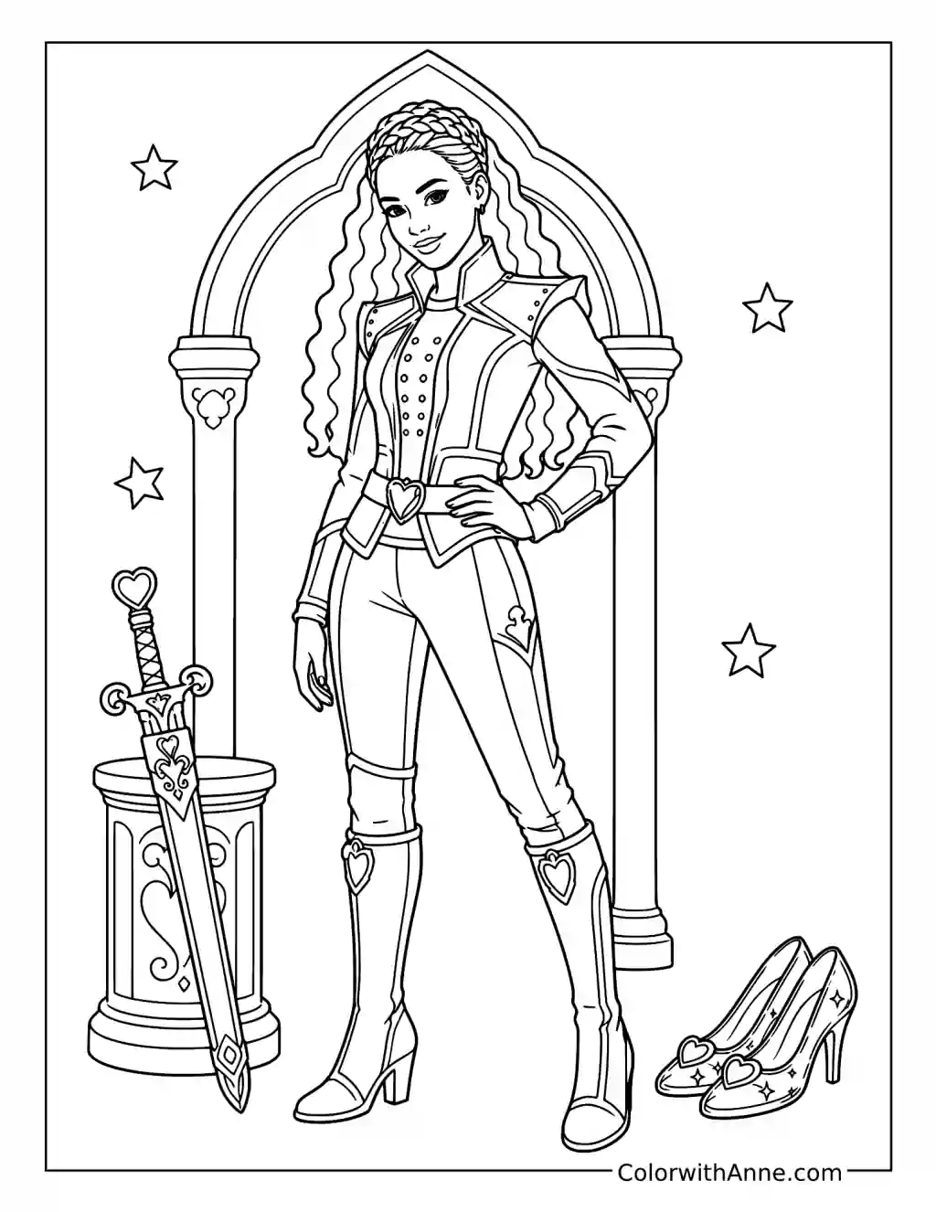 Chloe of Auradon coloring page